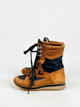 Marc by Marc Jacobs Tan & Blue Suede Hiking Boots - EU36.5