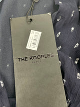 The Kooples Navy Blue 'Cosmic Dots' Cropped Top - AU10