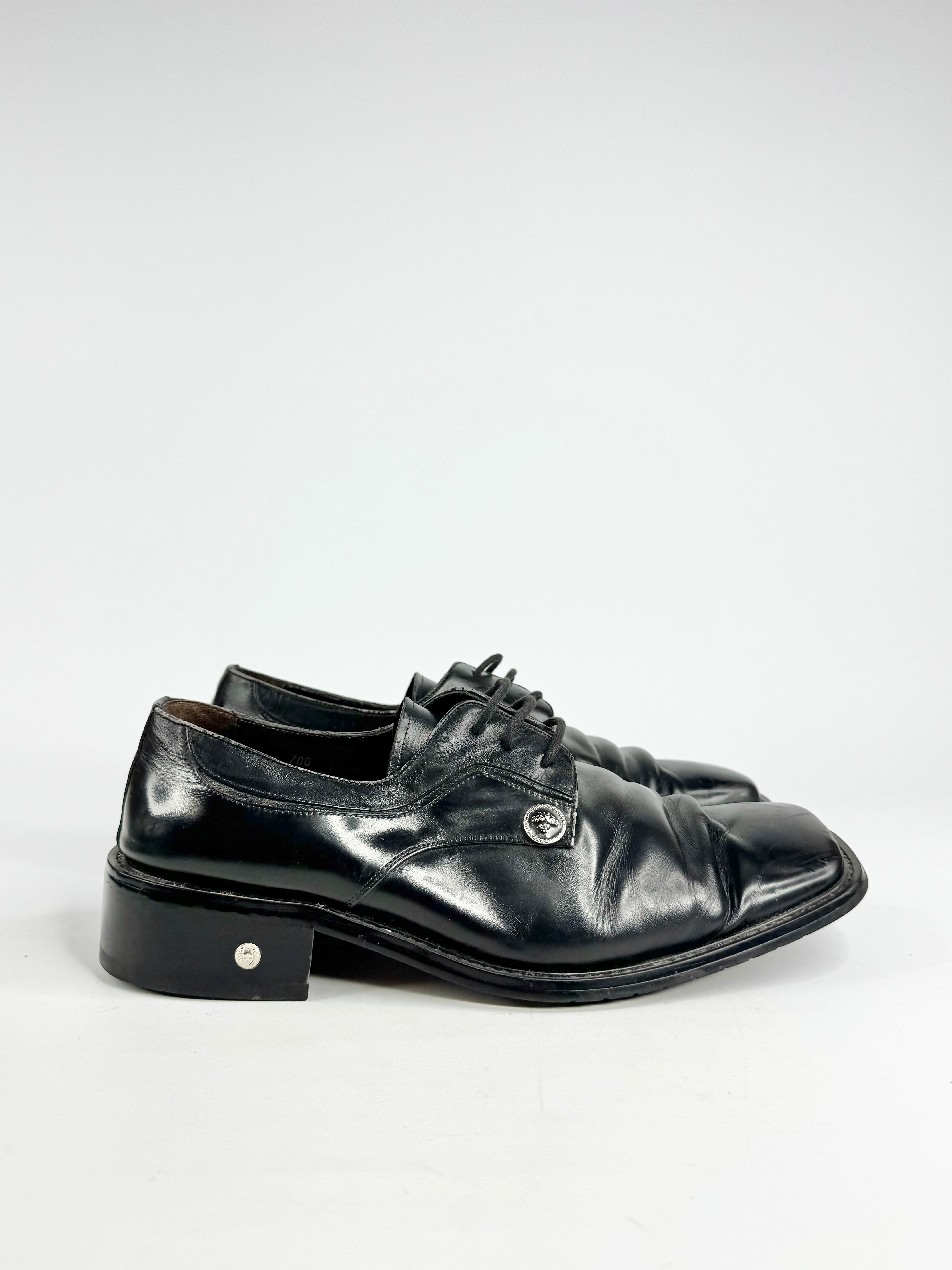 Vintage 'Versage' Black Lace Up Shoes - 25.5
