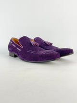 Maurice by JC Studios Purple Suede Tassel Loafers - EU43