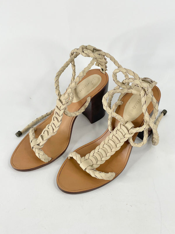 Zimmermann Beige & Tan Leather Rope-Tie Sandals - EU39