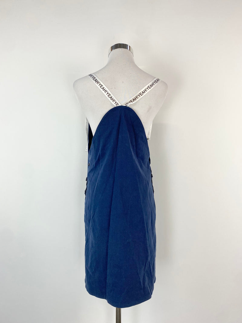 Handmade 'Yeah' Blue Pinafore - AU8/10