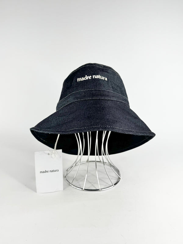 Madre Nature 'Happy Wonderer' Denim Bucket Hat NWT