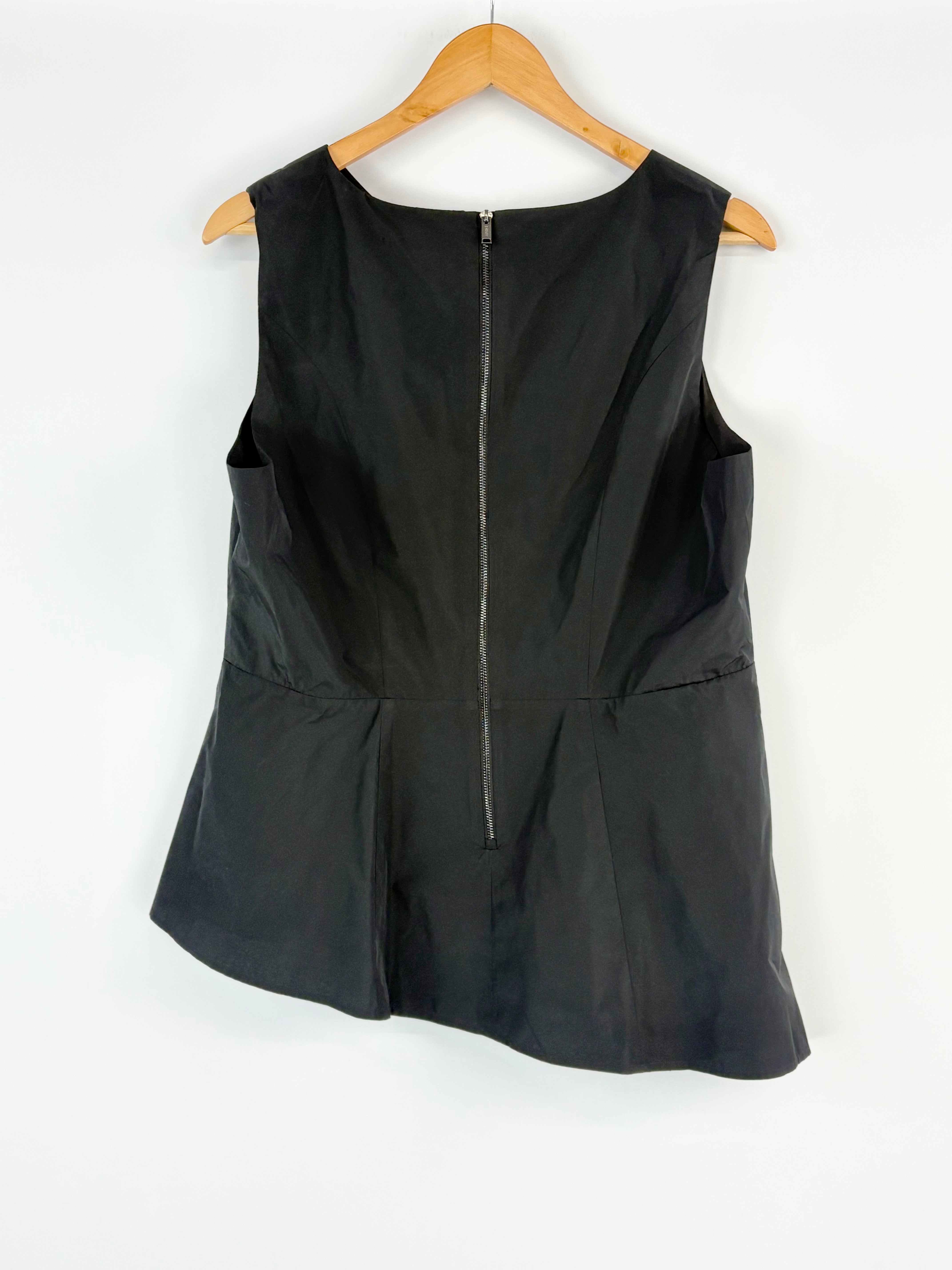 DKNY Black Asymmetric Peplum Mini Dress - AU14