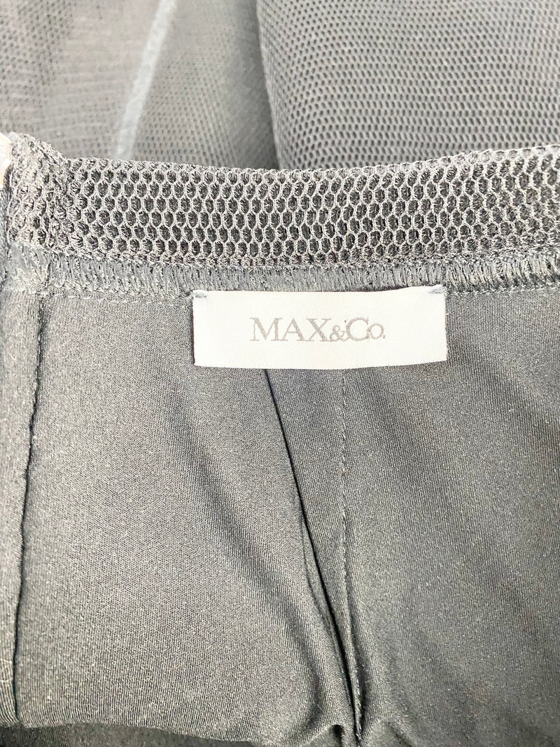 Max & Co Black Mesh Pencil Skirt - AU8/10