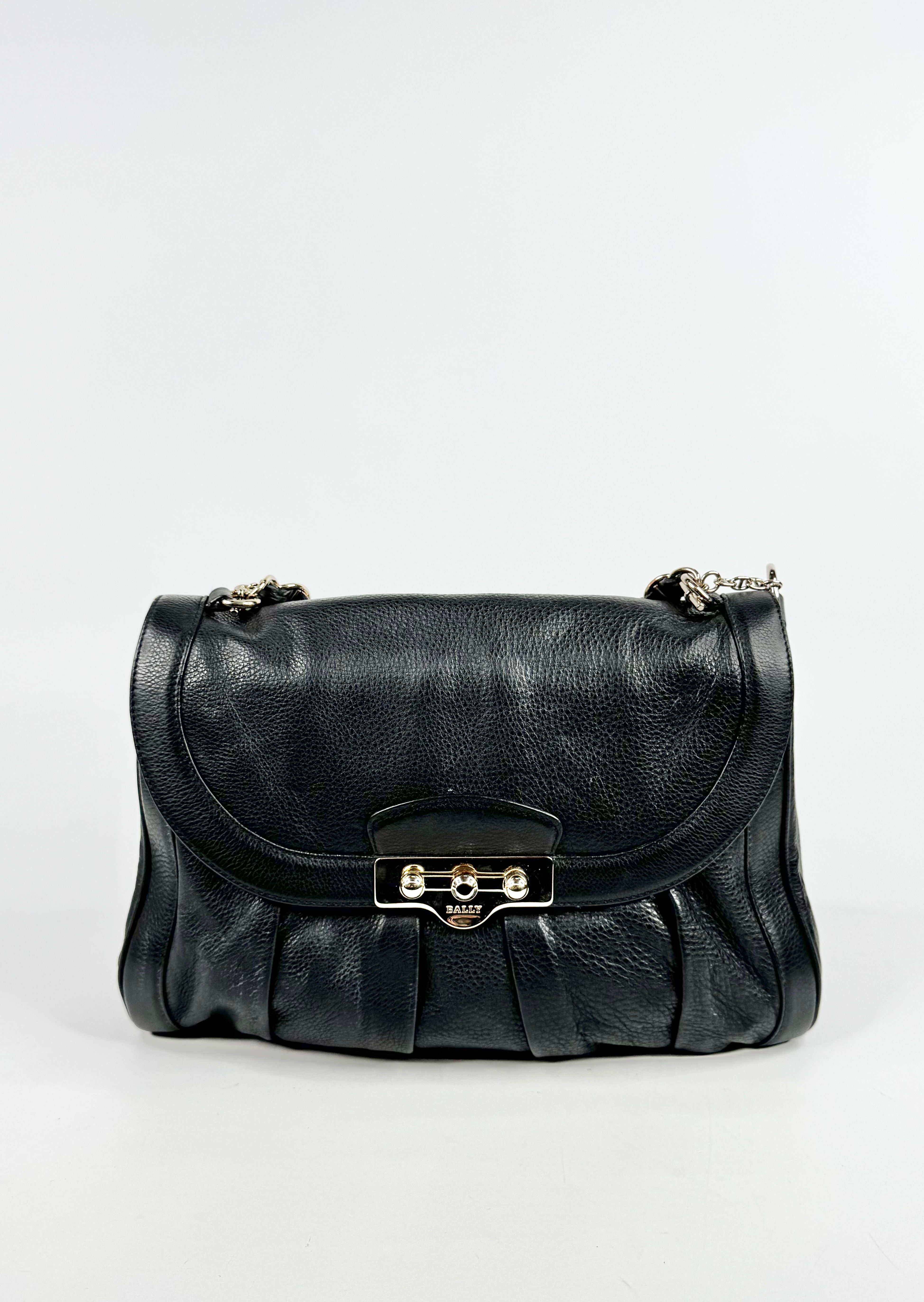 Bally Black Leather Shopper Shoulder Bag