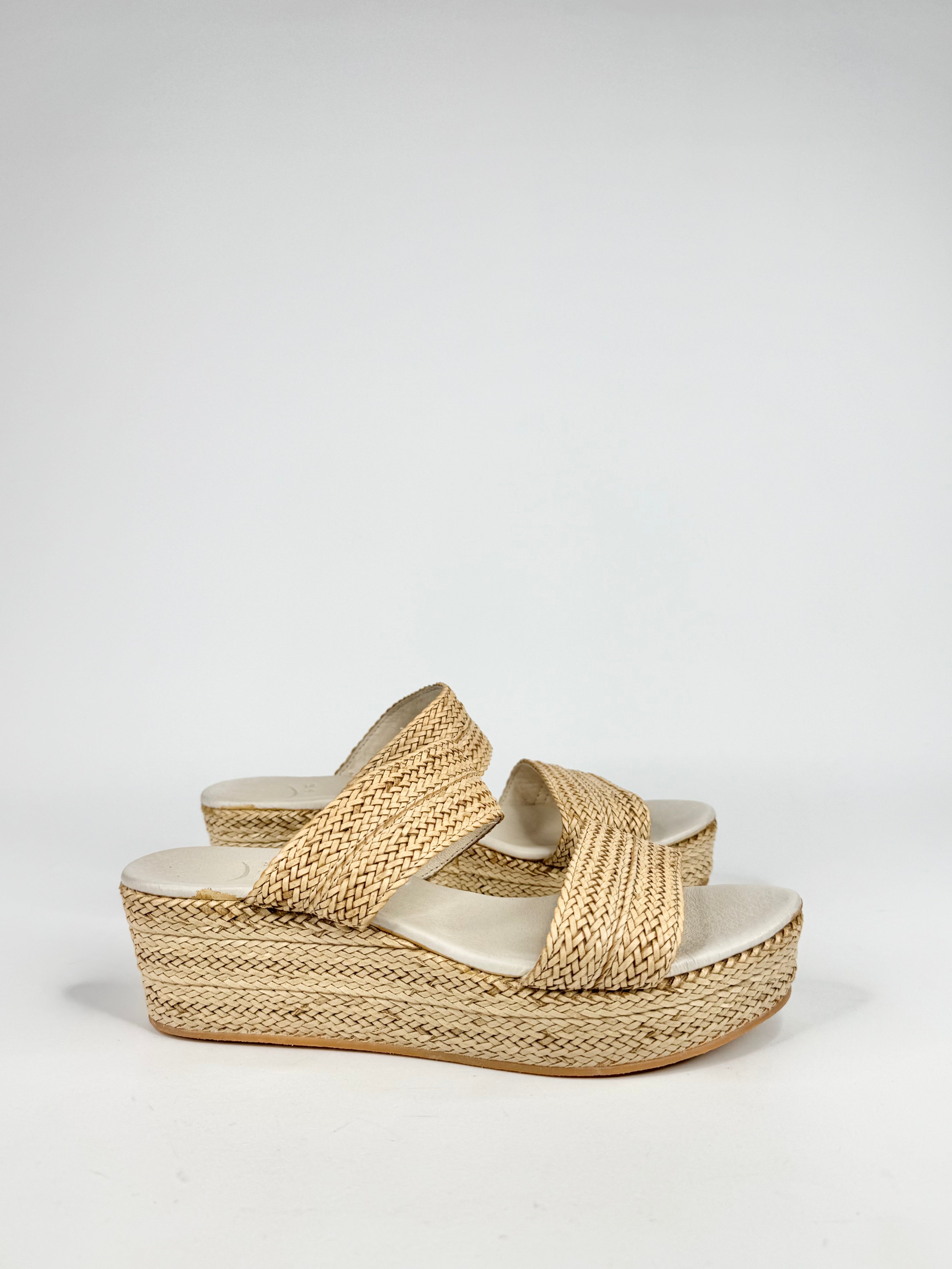 Husk Woven Platform Wedges - EU38