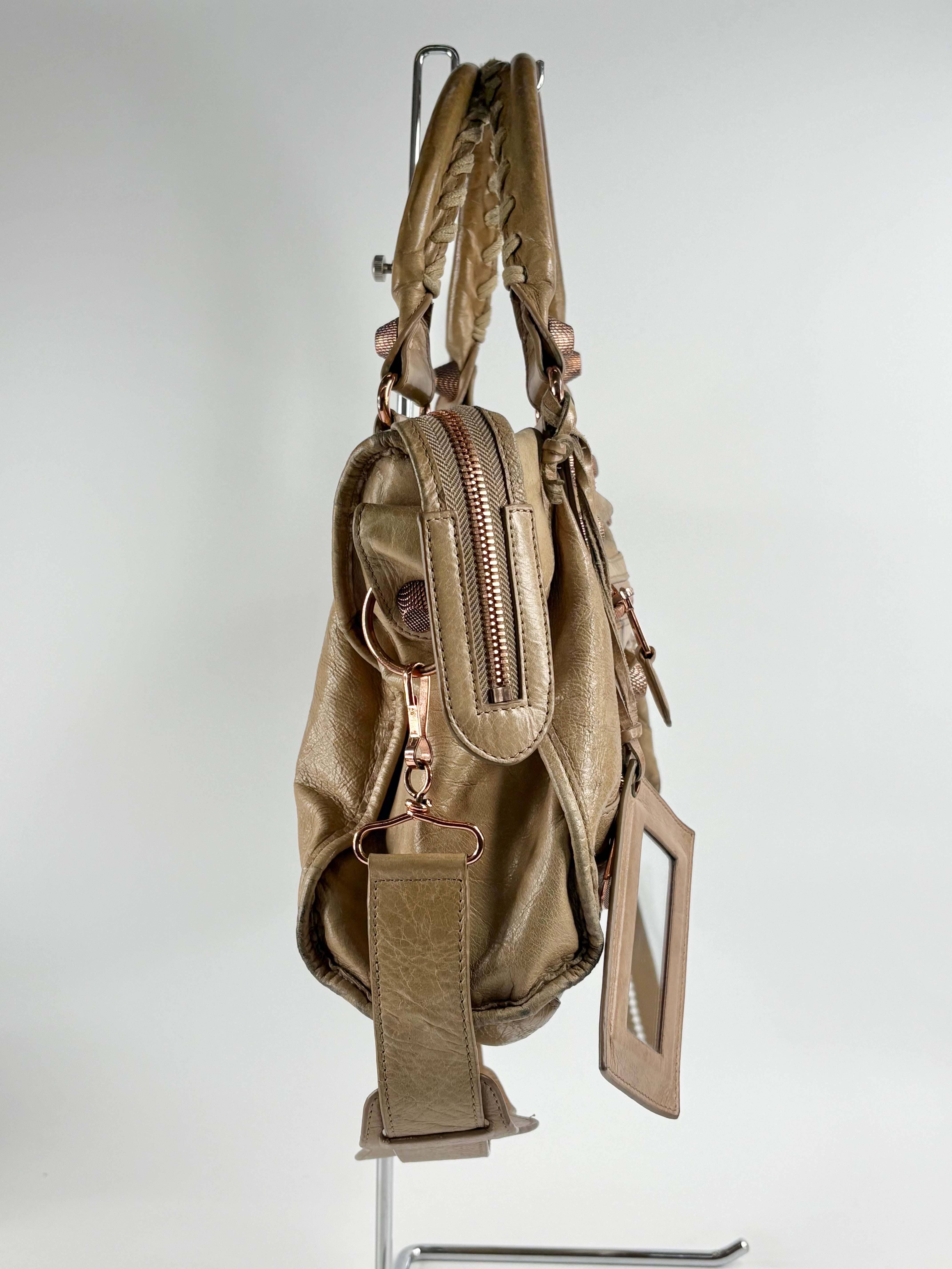 Balenciaga Beige Leather 'Giant 21' Handbag