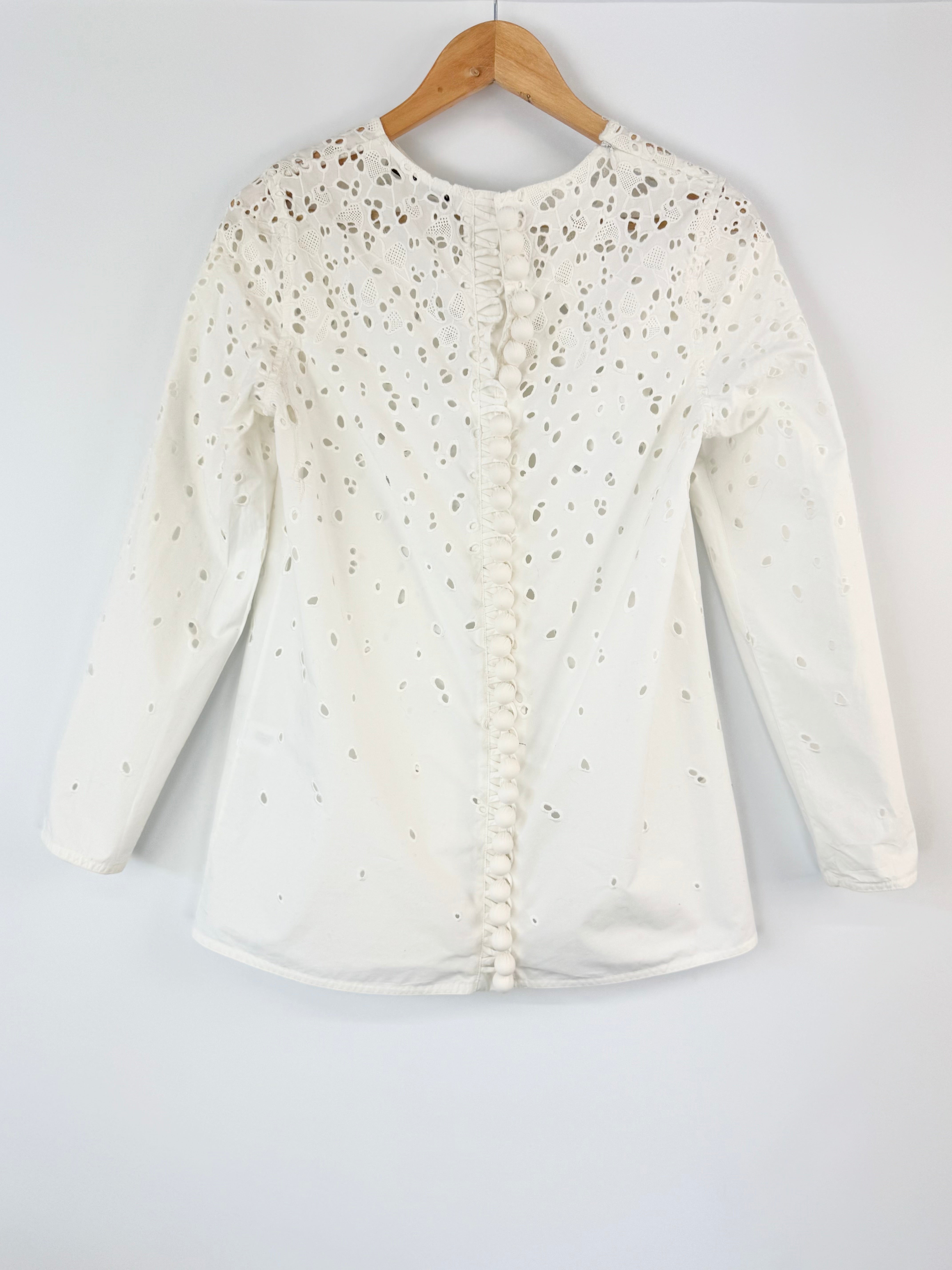 Proenza Schouler White Broderie Anglaise Blouse - AU8