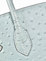 House of Hello Blue Faux Ostrich Texture Leather Bag