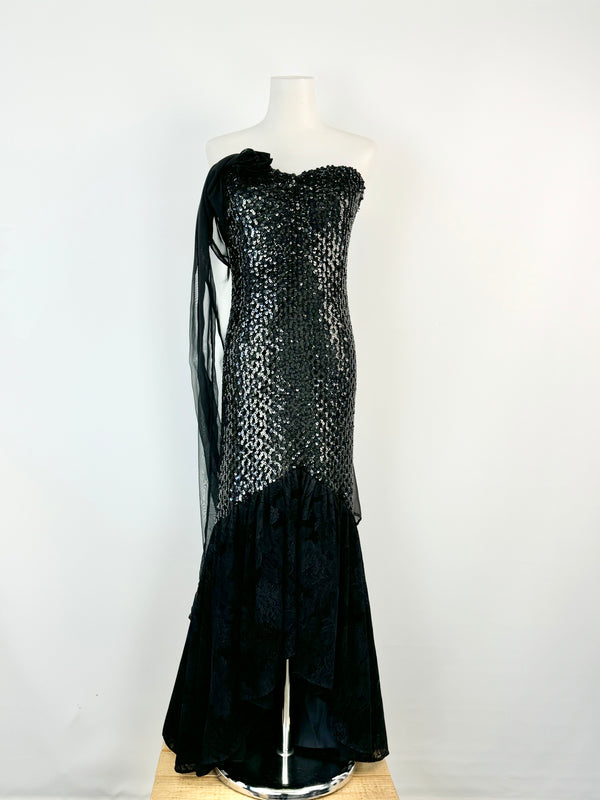 Berchelle Black Sequin Formal Dress - AU8