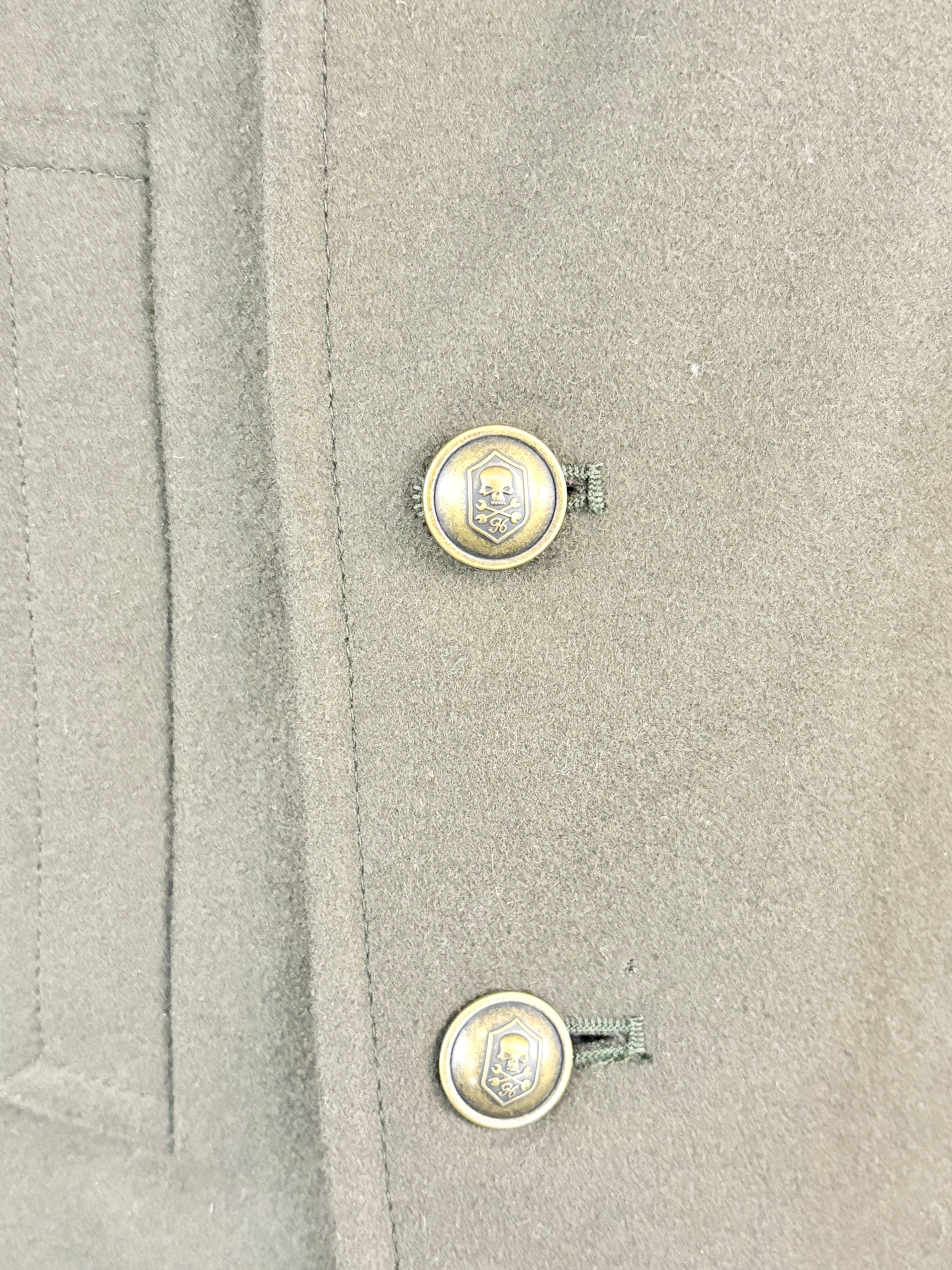 The Kooples Dark Olive Double Breasted Pea Coat - M