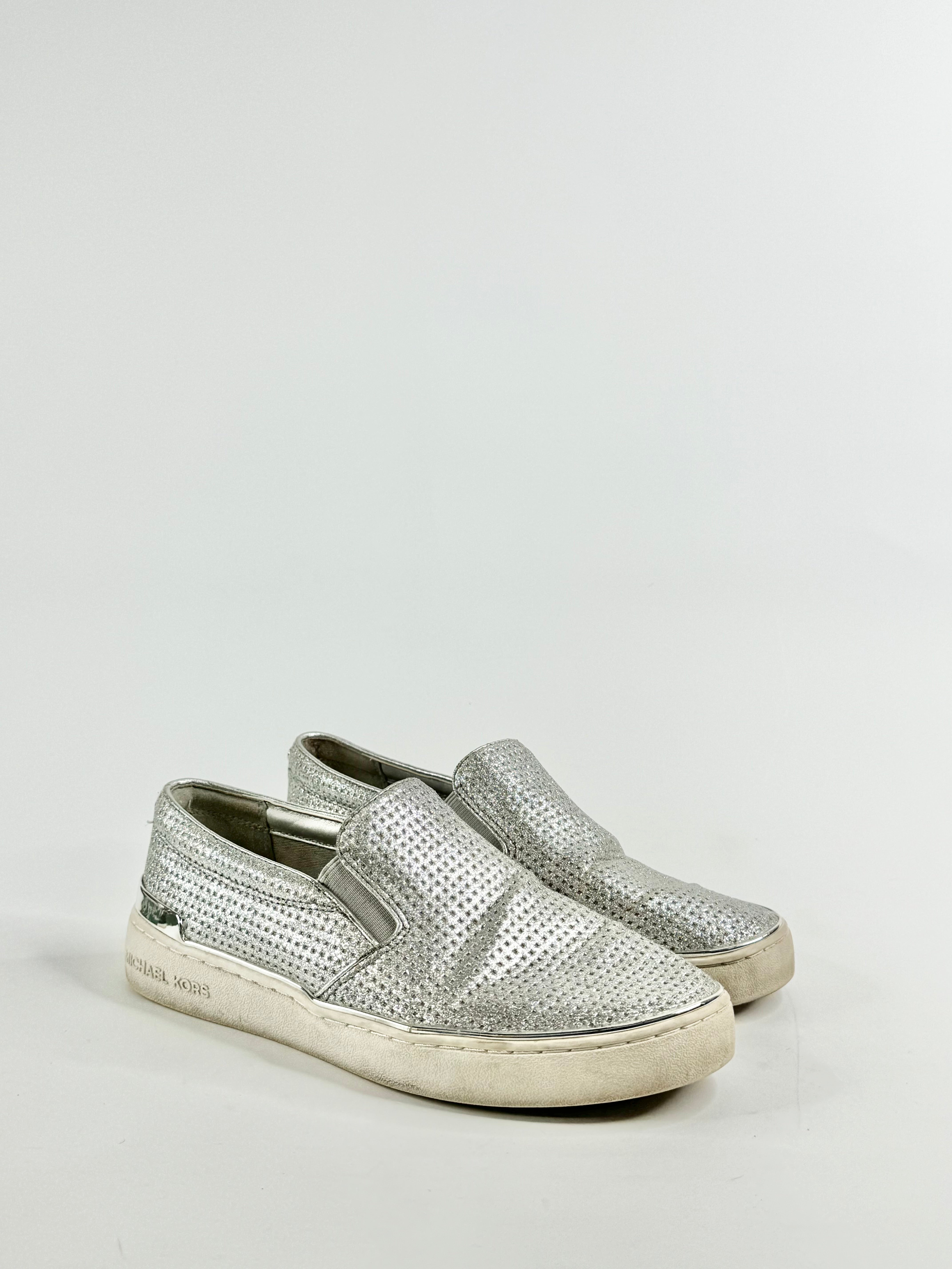 Michael by Michael Kors Silver Slip Ons - EU37