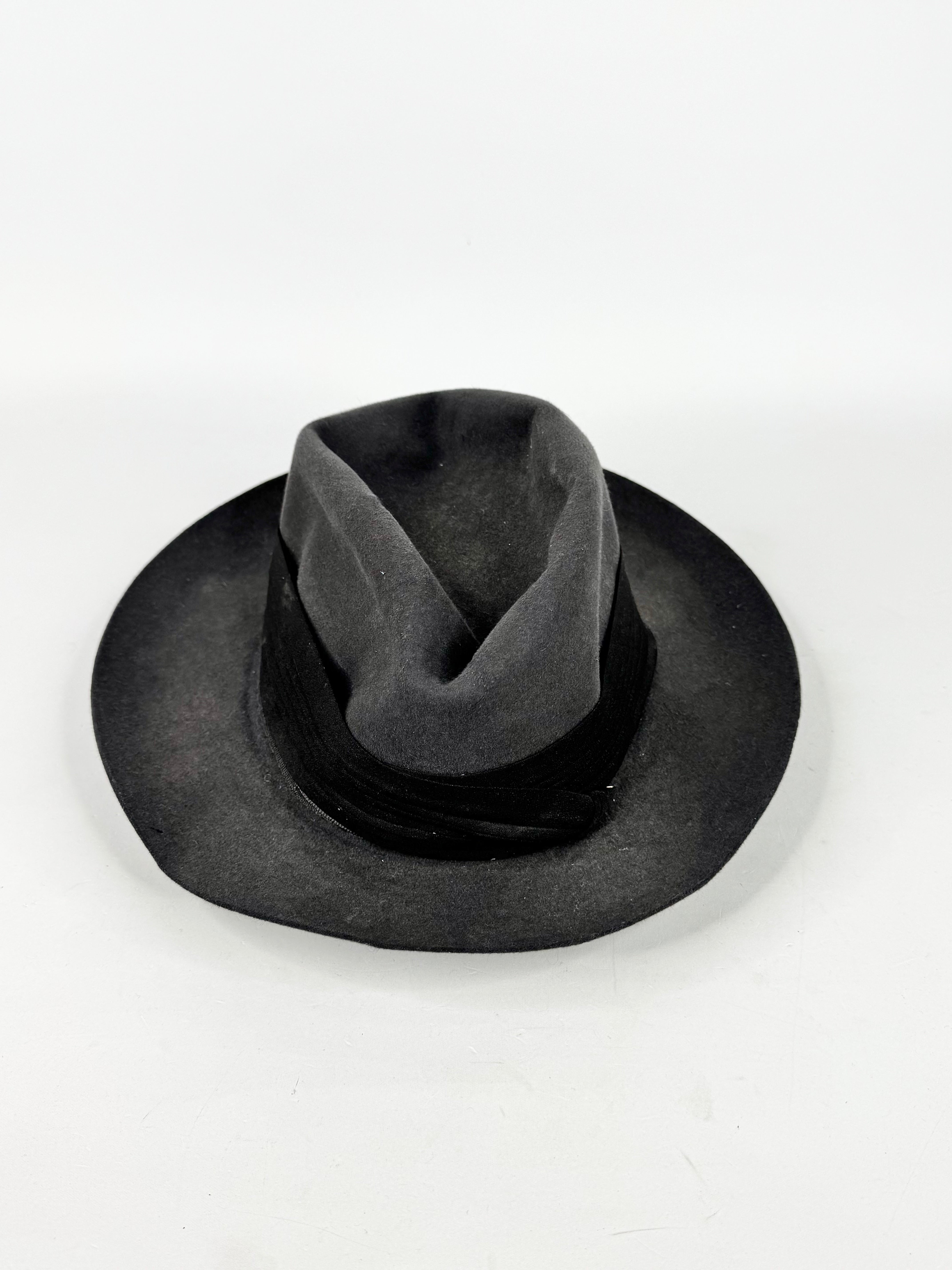 Akubra Grey Felt Fur Fedora - 56