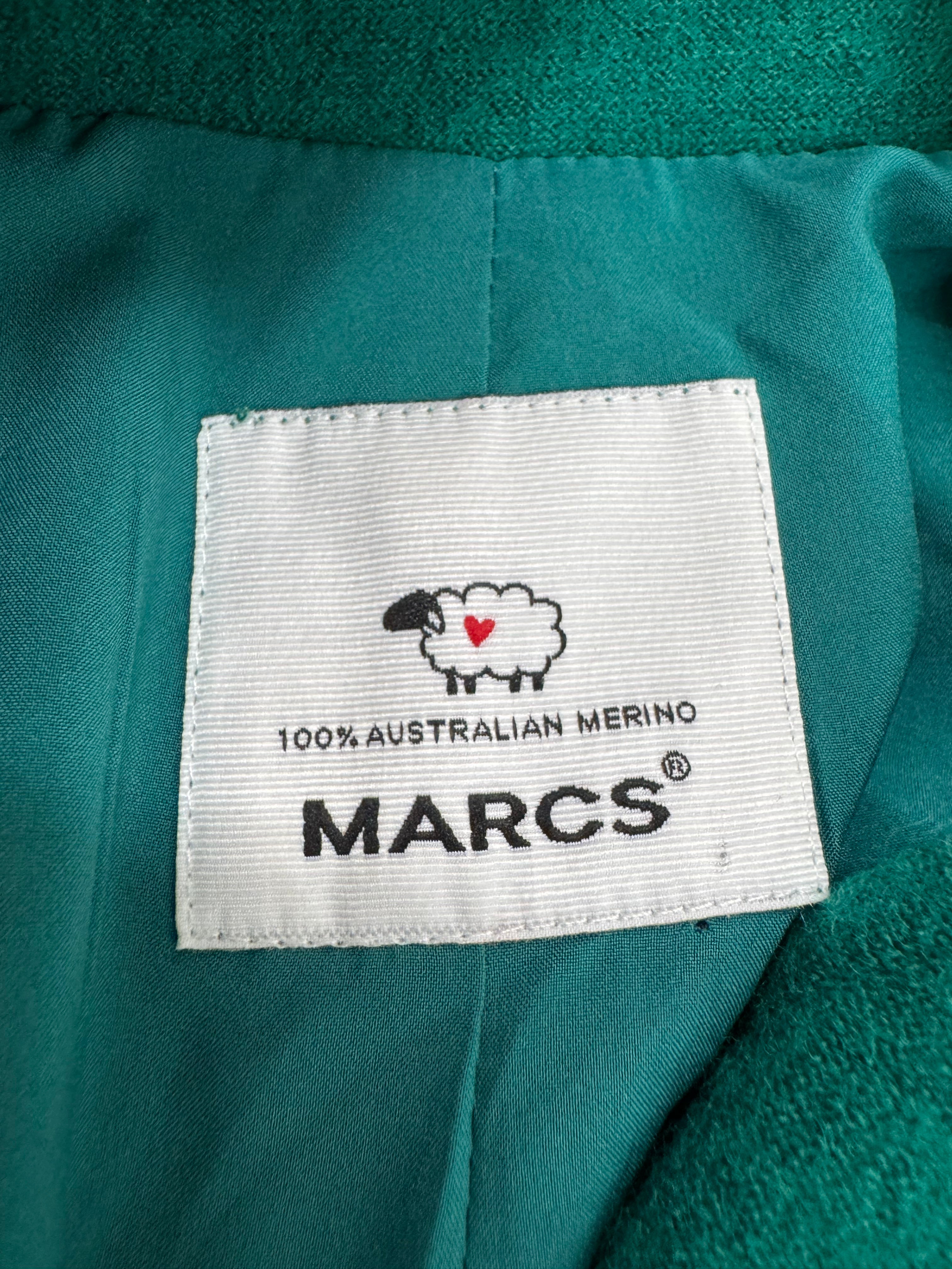 Marcs Belted Jewel Tone Green Wool Coat NWT - AU6