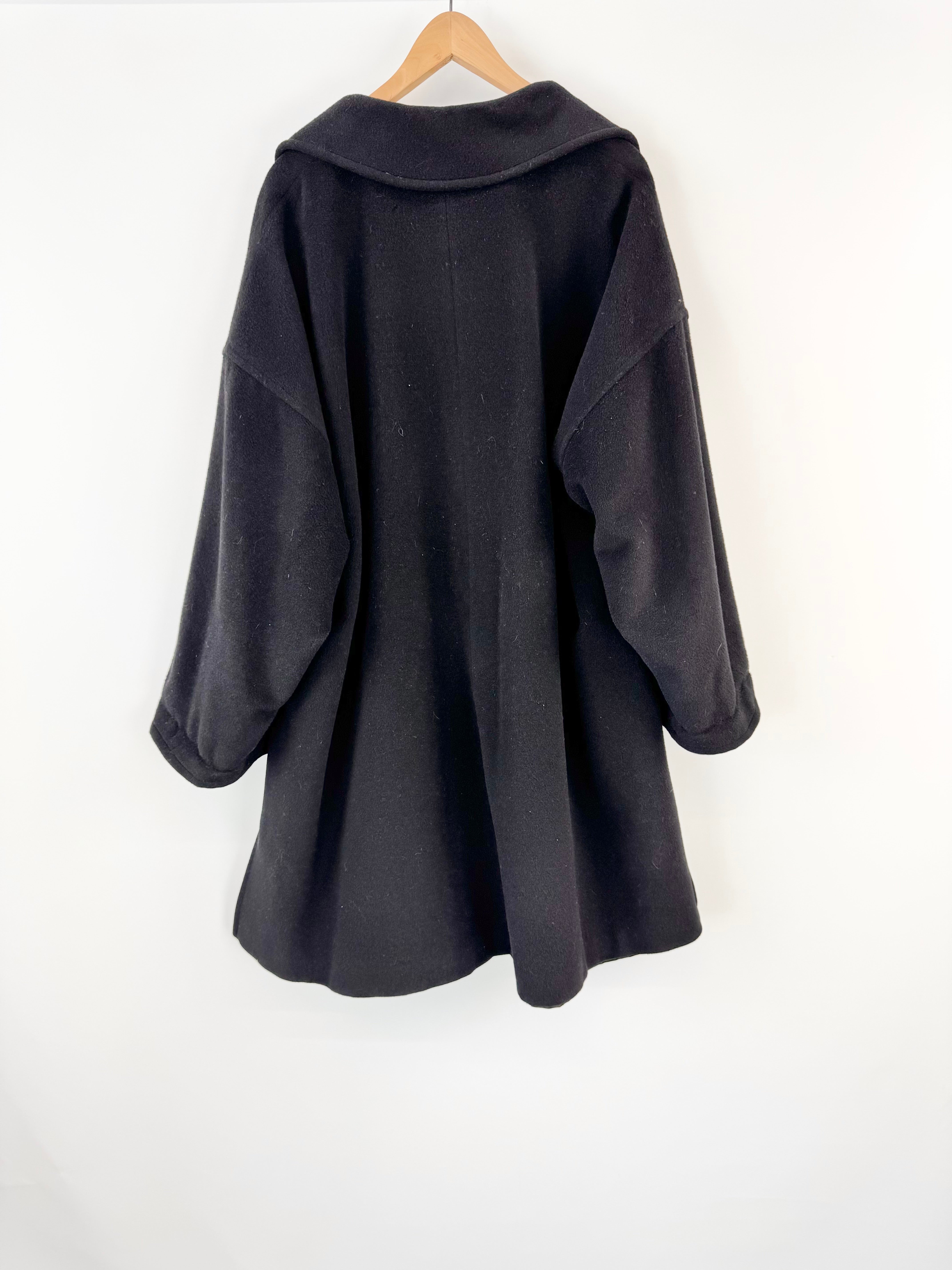 Max Mara Black Wool Coat - AU14