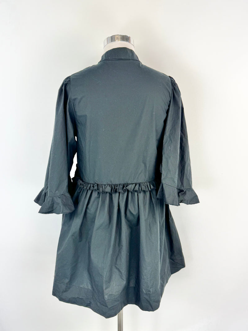 Karen Walker Black Oversized Frilled Smock - AU14