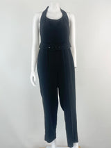 Jonathan Simkhai Black Halter-Neck 'Amiya' Jumpsuit - AU10