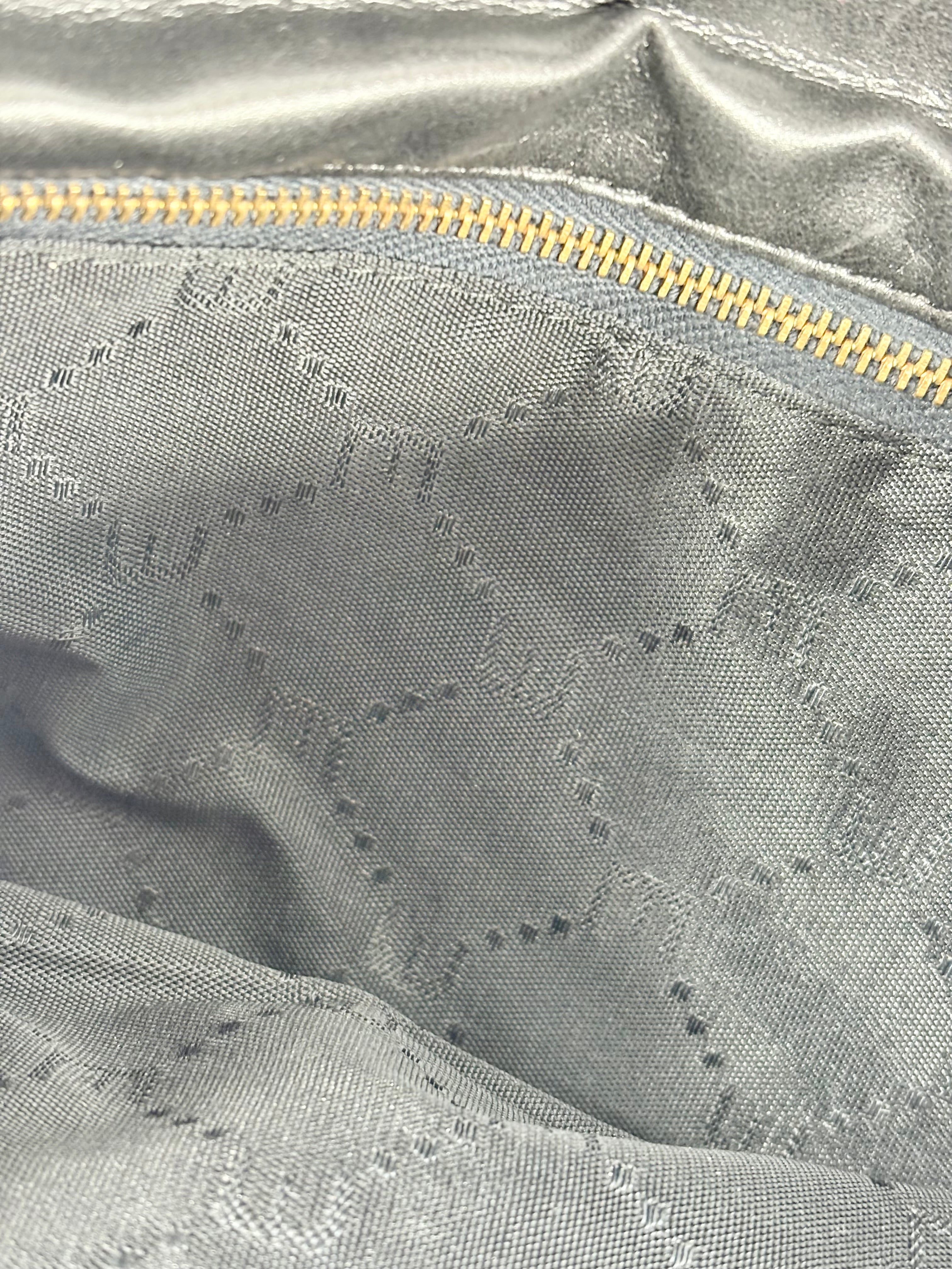 Vintage Italian-Made Black Suede Evening Bag