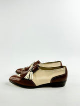 Vintage Prada Cream & Tan Loafers - EU38.5
