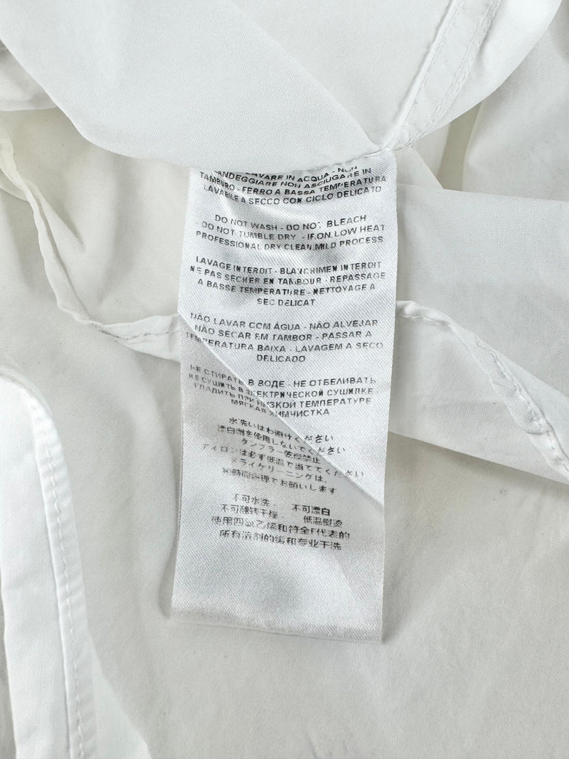 Alexander McQueen White Cotton Tiered Blouse - AU10/12