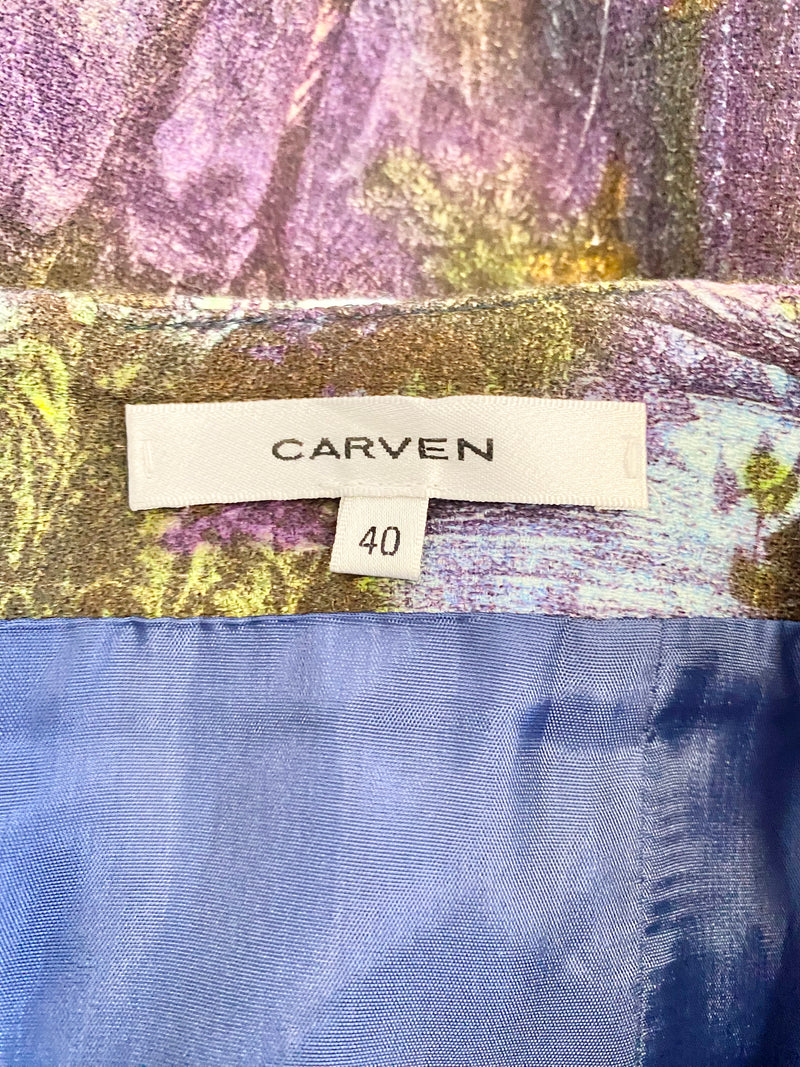 Carven Forest Print Mini Skirt - AU10/12