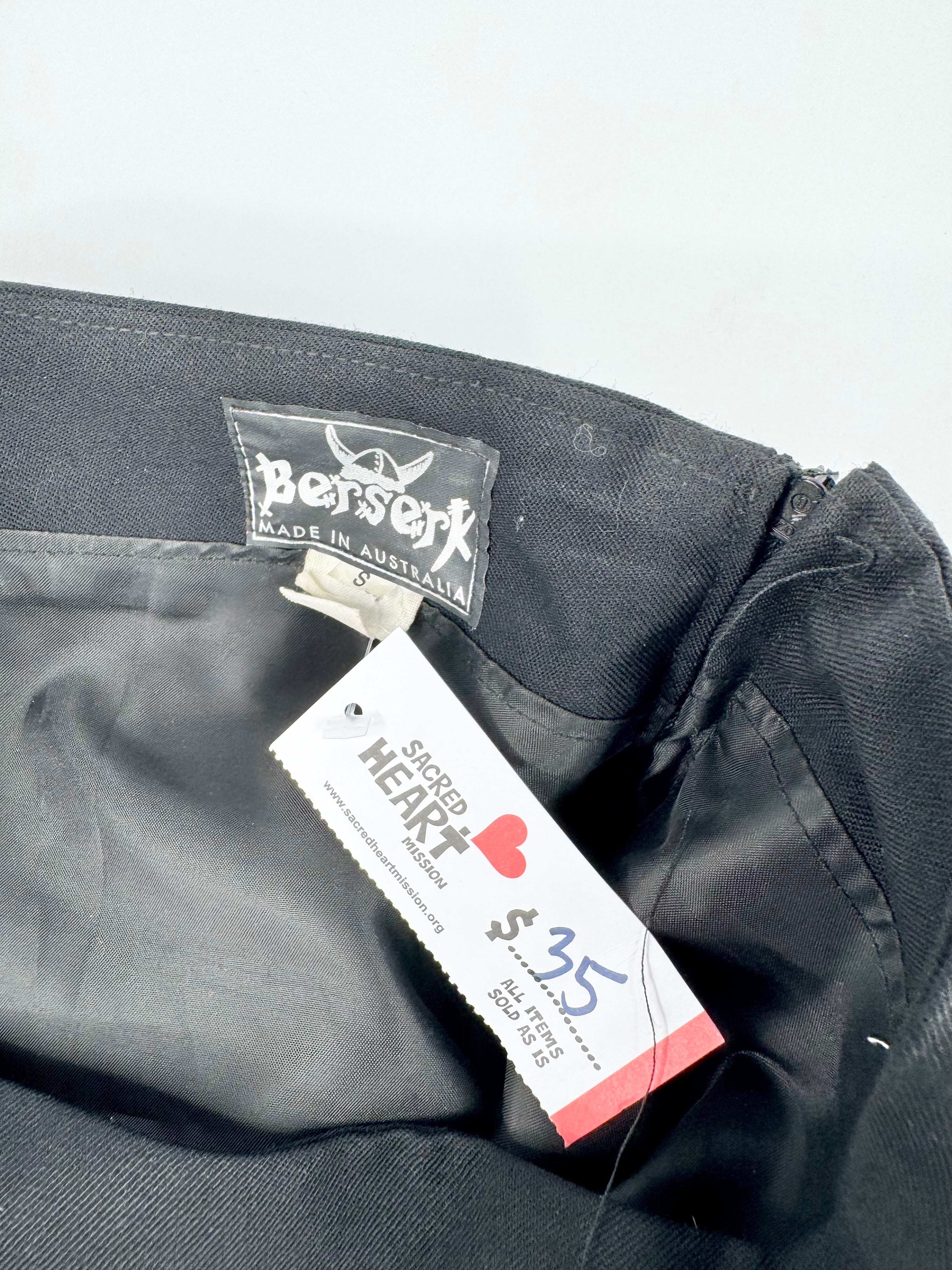BERSERK BLACK AND WHITE MIDI SKIRT - AU8/10