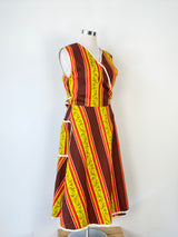 Handmade Vintage Fabric Wrap Dress - AU10/12