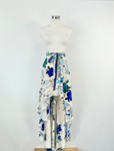 Camilla Blue Tiered Silk Skirt - AU8