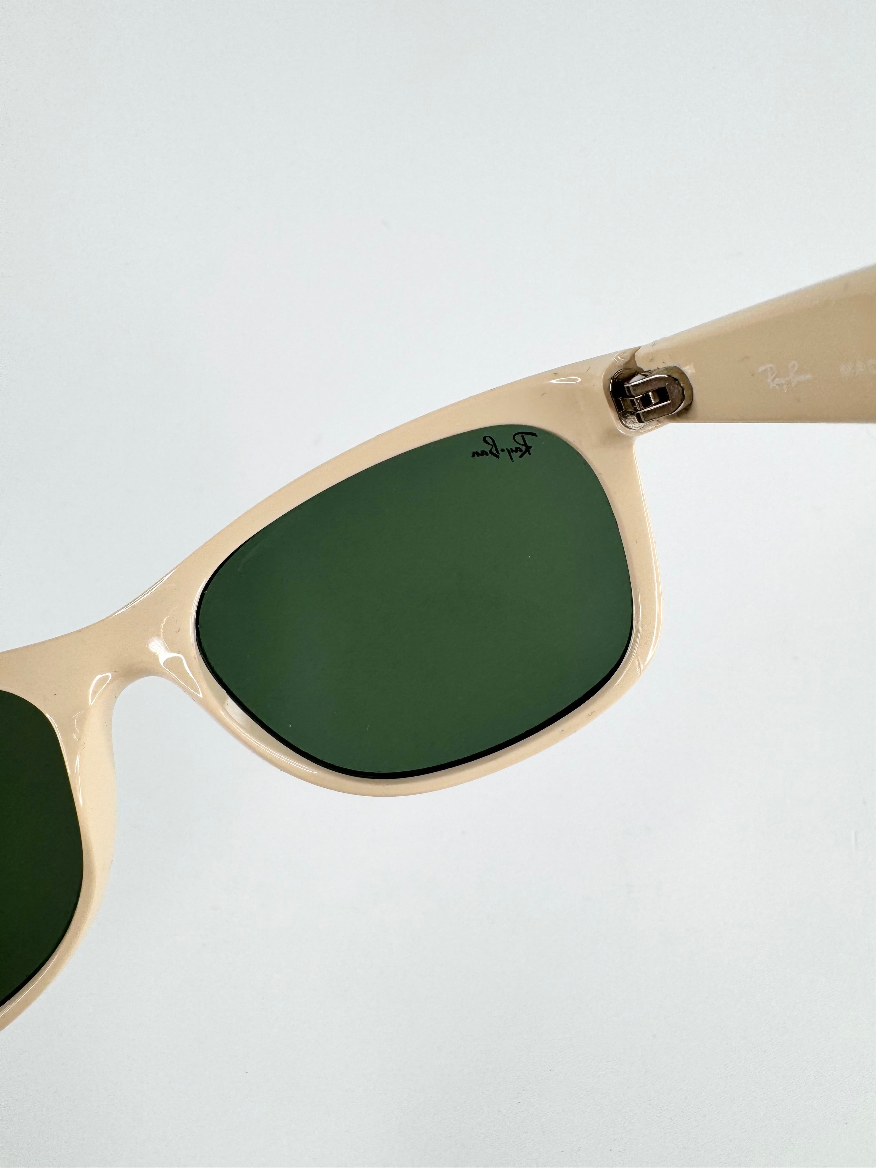 Ray Ban Black and Cream 'New Wayfarer' Sunglasses