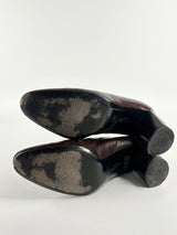 Calvin Klein Chocolate Brown Leather Pumps - EU39