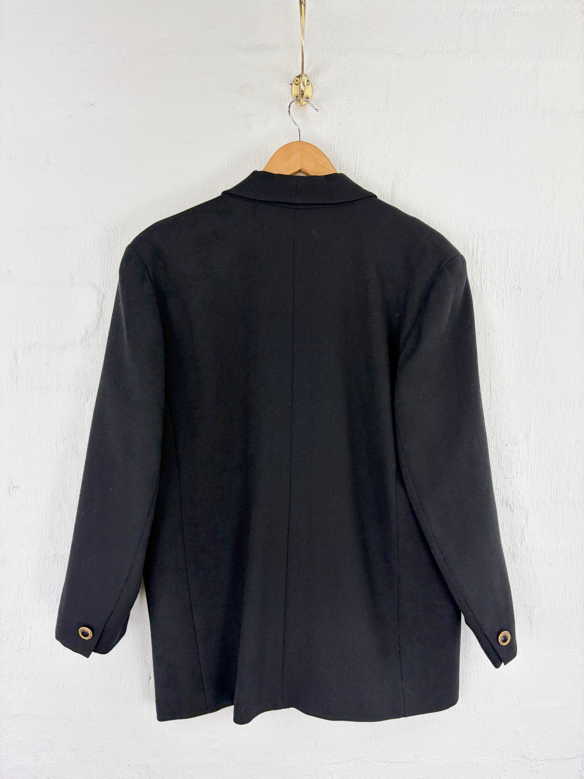 Sportscraft Black Double Breasted Wool Blazer - AU16