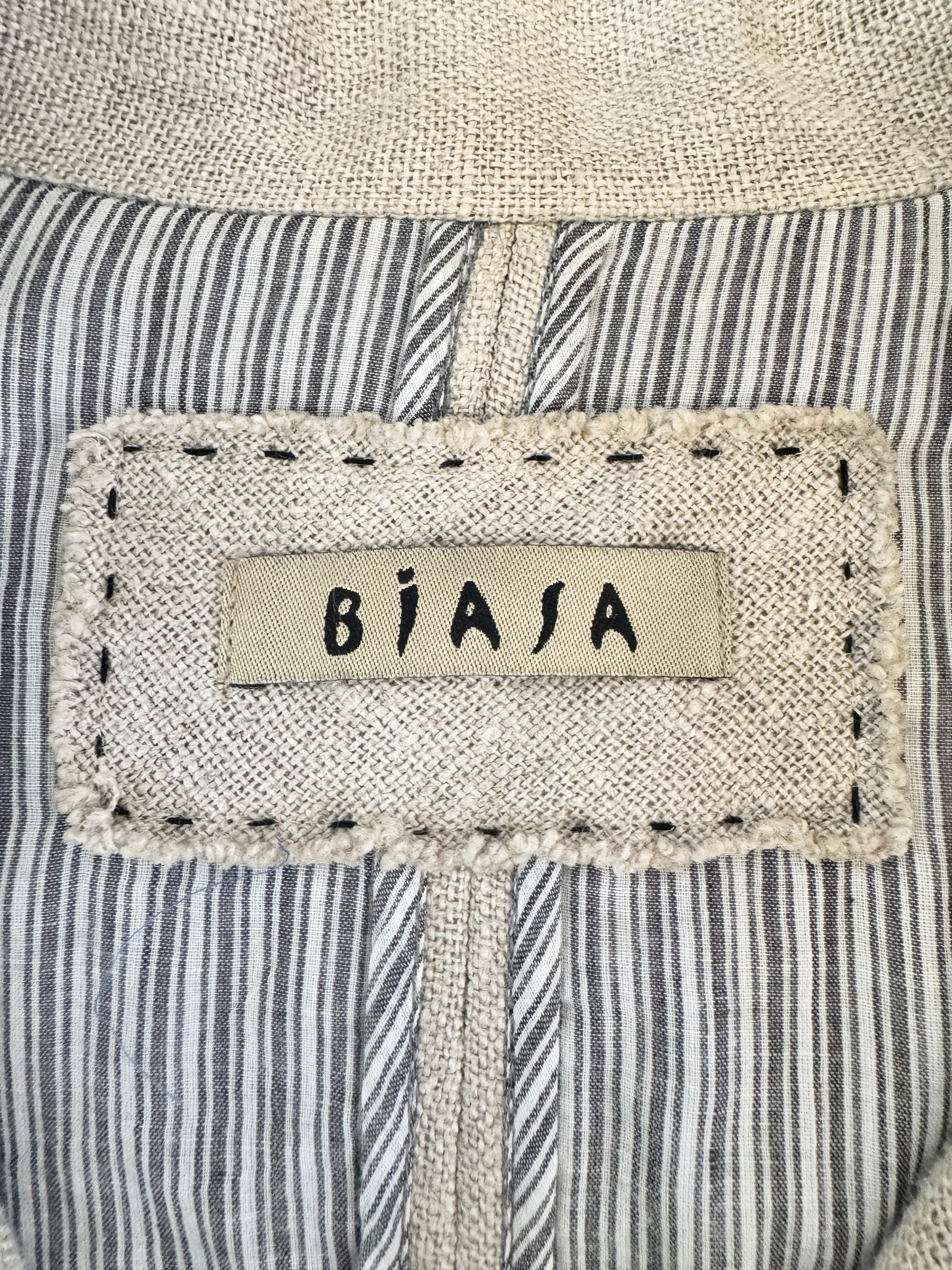 Biasa Oatmeal Linen Blazer - AU12