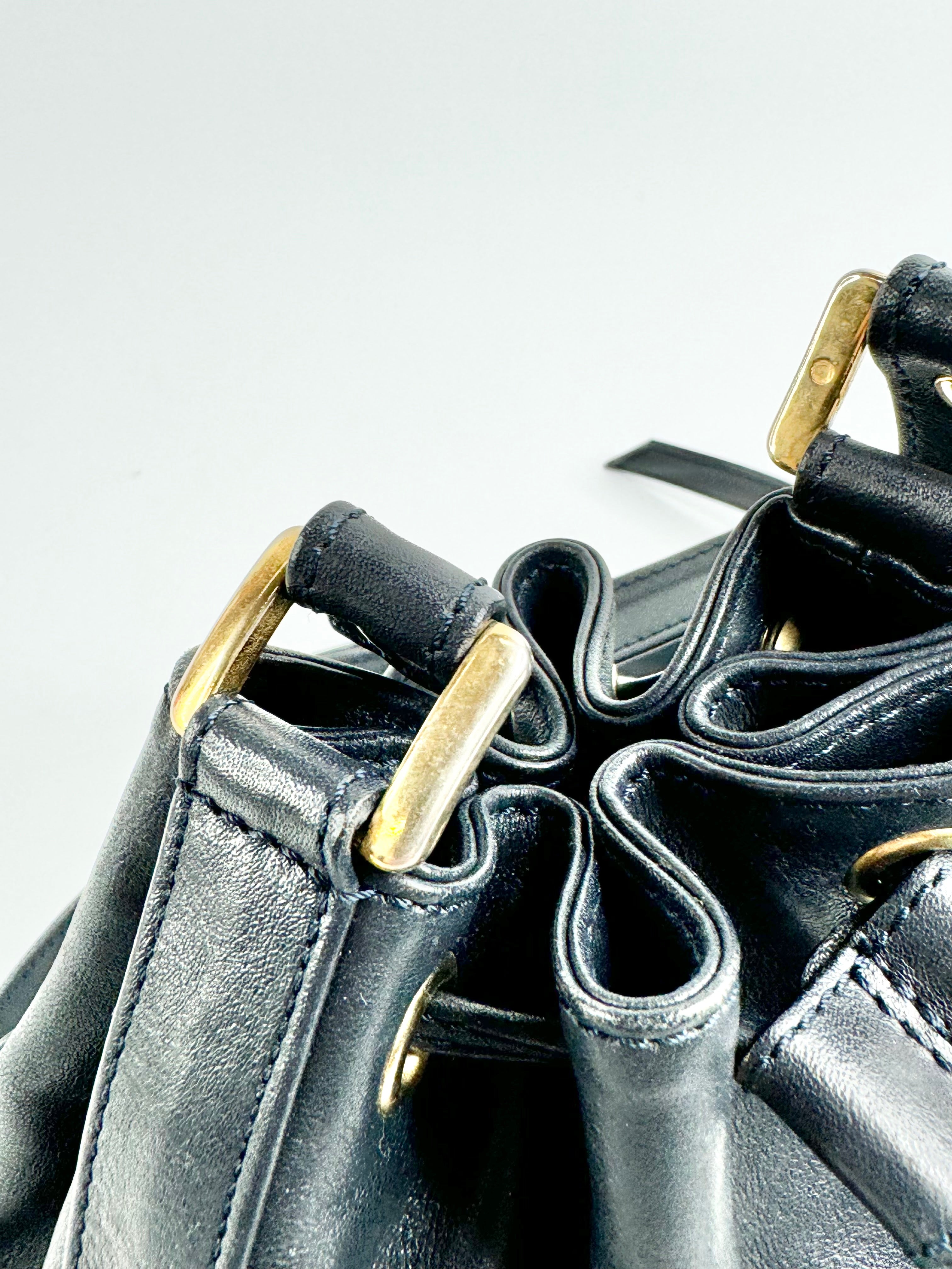 Bally Midnight Cross Body Drawstring Pouch
