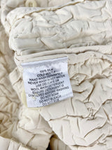 Alpha 60 Cream Quilted Crinkle Silk Jacket - AU10/12