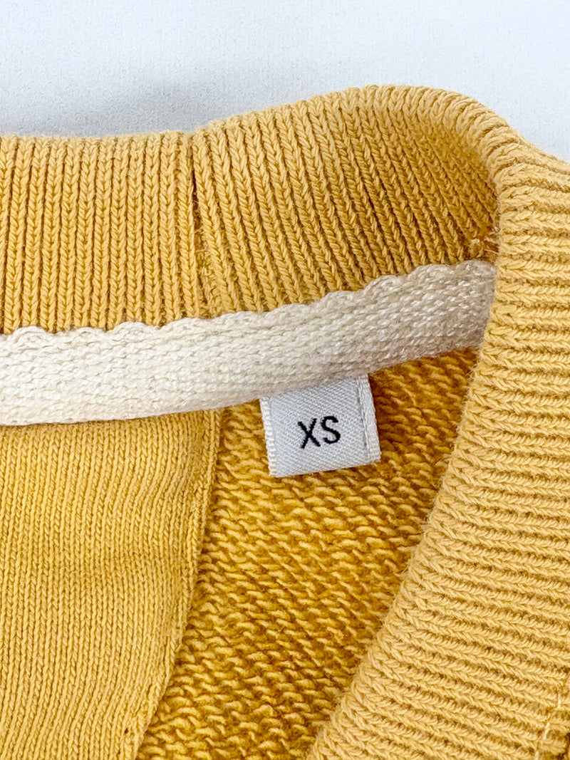 Saturdays NYC Mustard & Black Circles Crew Neck Sweater - XS