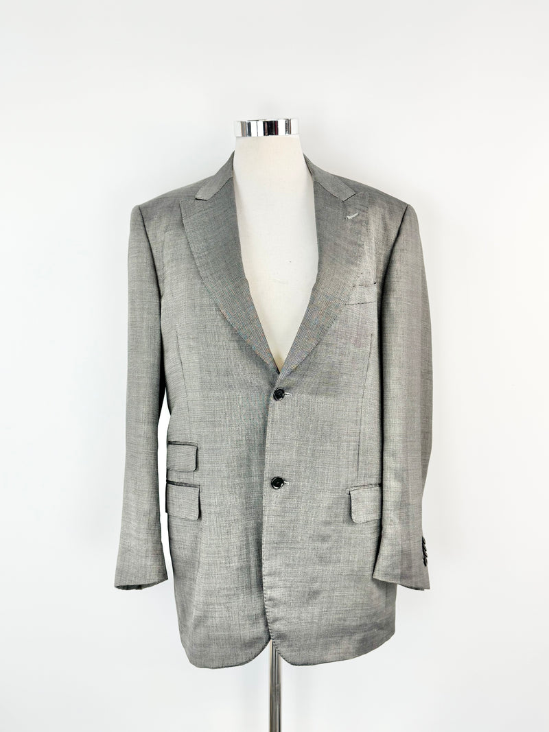 Lanificio F. LLi Cerruti Grey Silk & Wool Blend Suit - 54R