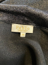 Pablo by Gerard Darel Black Silk Blend Pussy Bow Blouse  - AU8