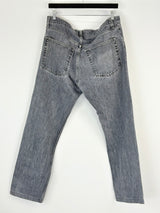 Helmut Lang Washout Dark Blue Straight-Leg Denim Jeans - W36