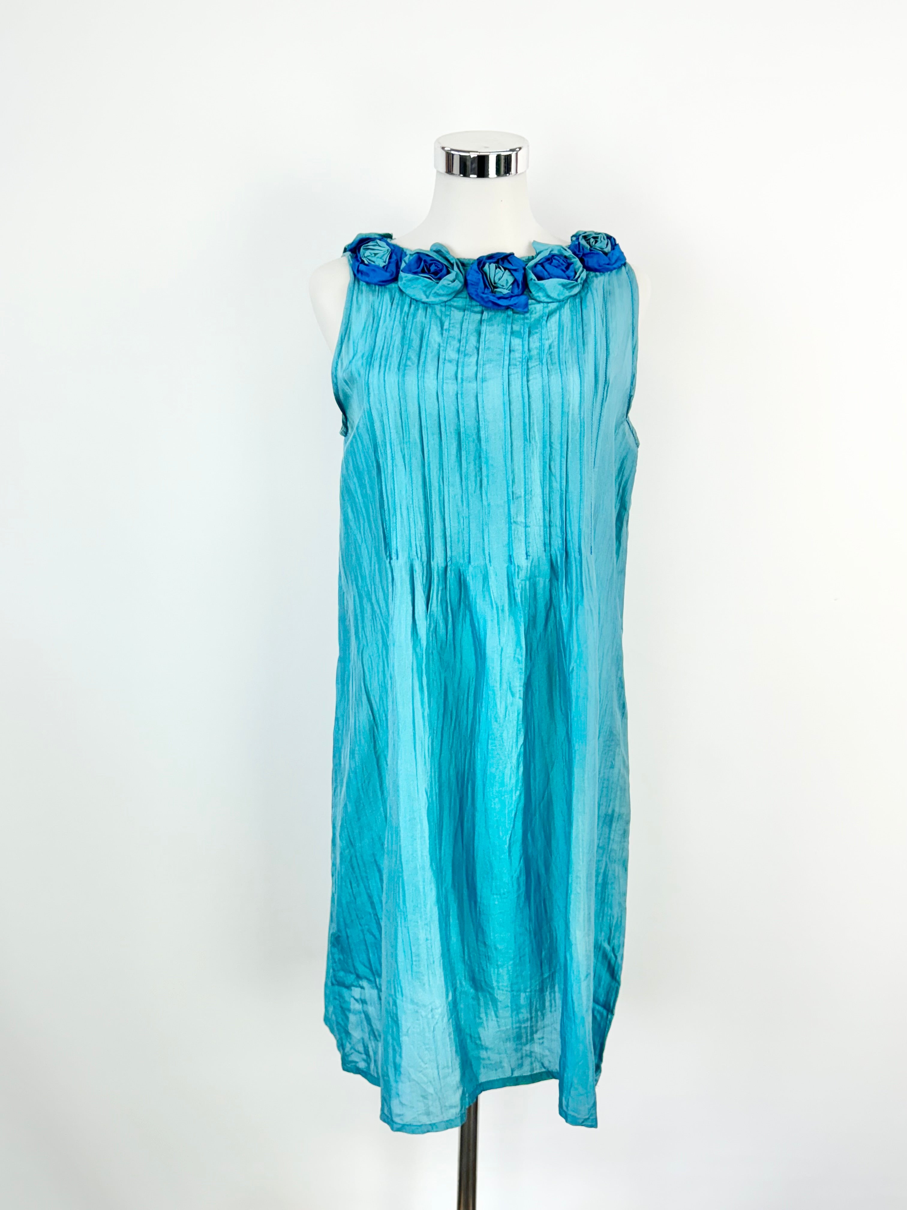 Bianca Levrin Silk Rosette Collar Dress - AU8