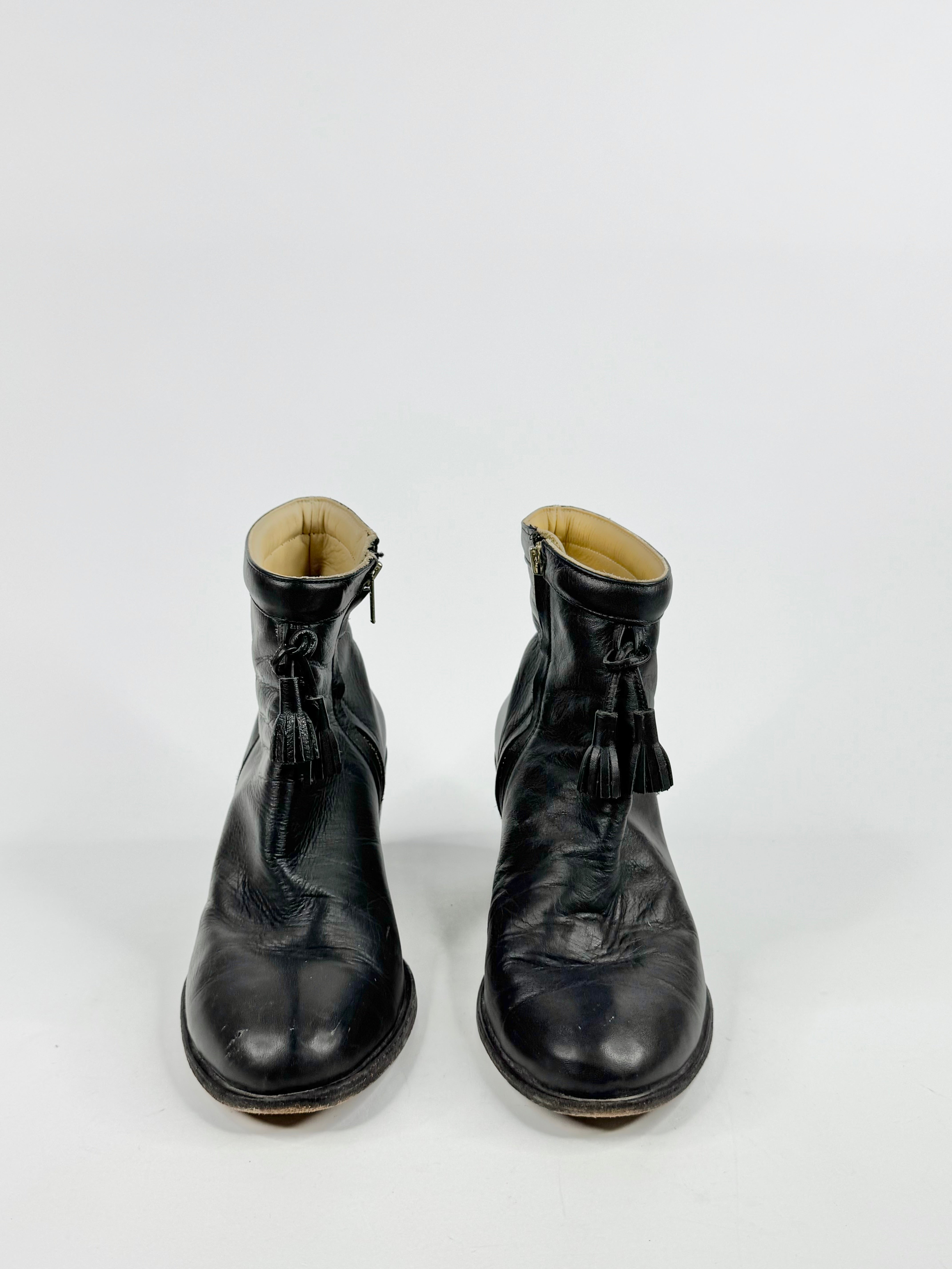 &Attorney Black Leather Ankle Boots - EU40