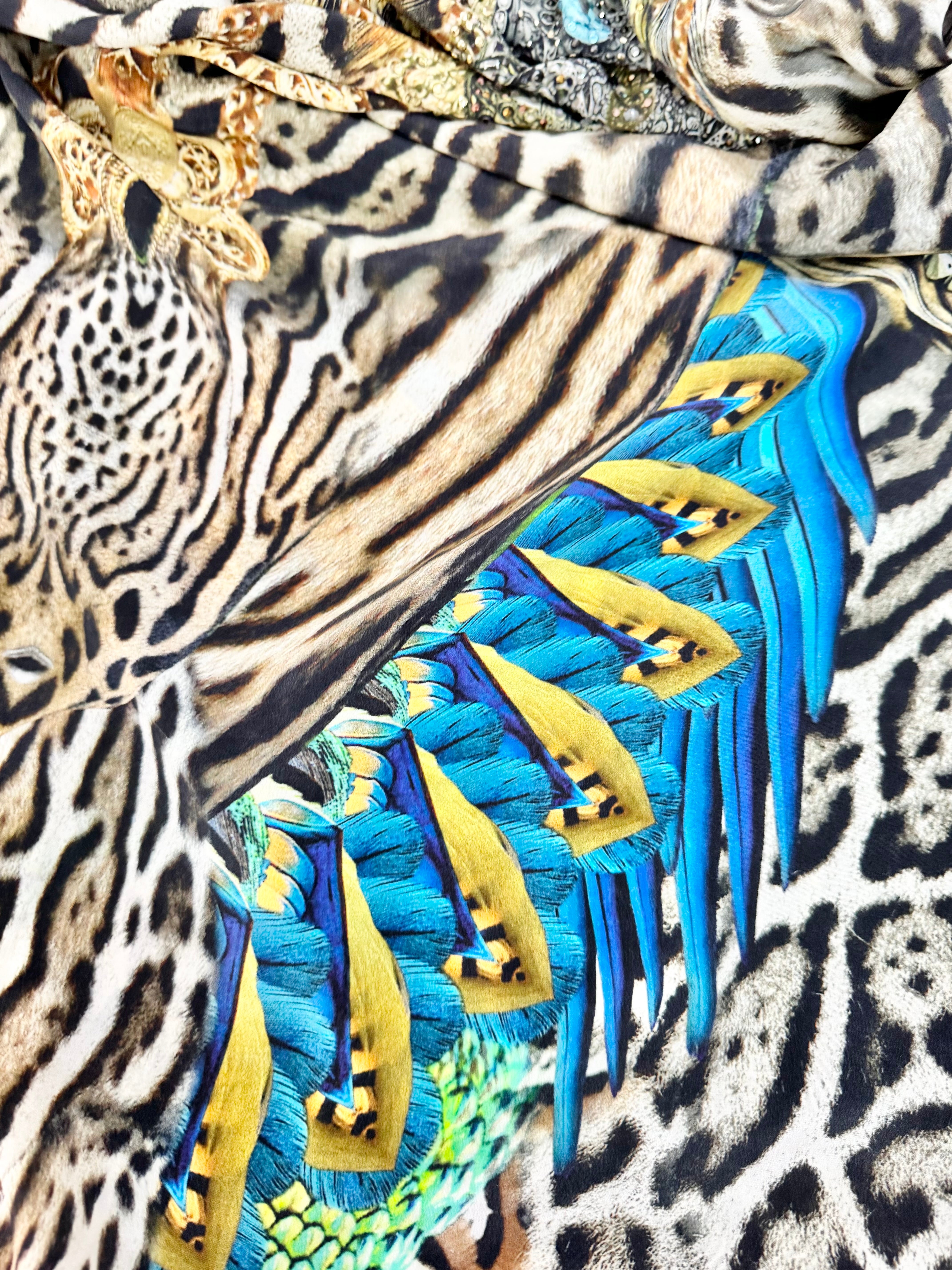 Camilla Maximalist Leopard Print Maxi Dress - AU8/10