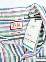 Scotch & Soda Ice Cream Stripe Cotton Shirt NWT - XXL
