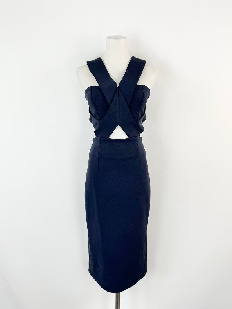 Nicholas Deep Blue Midi Dress - AU8