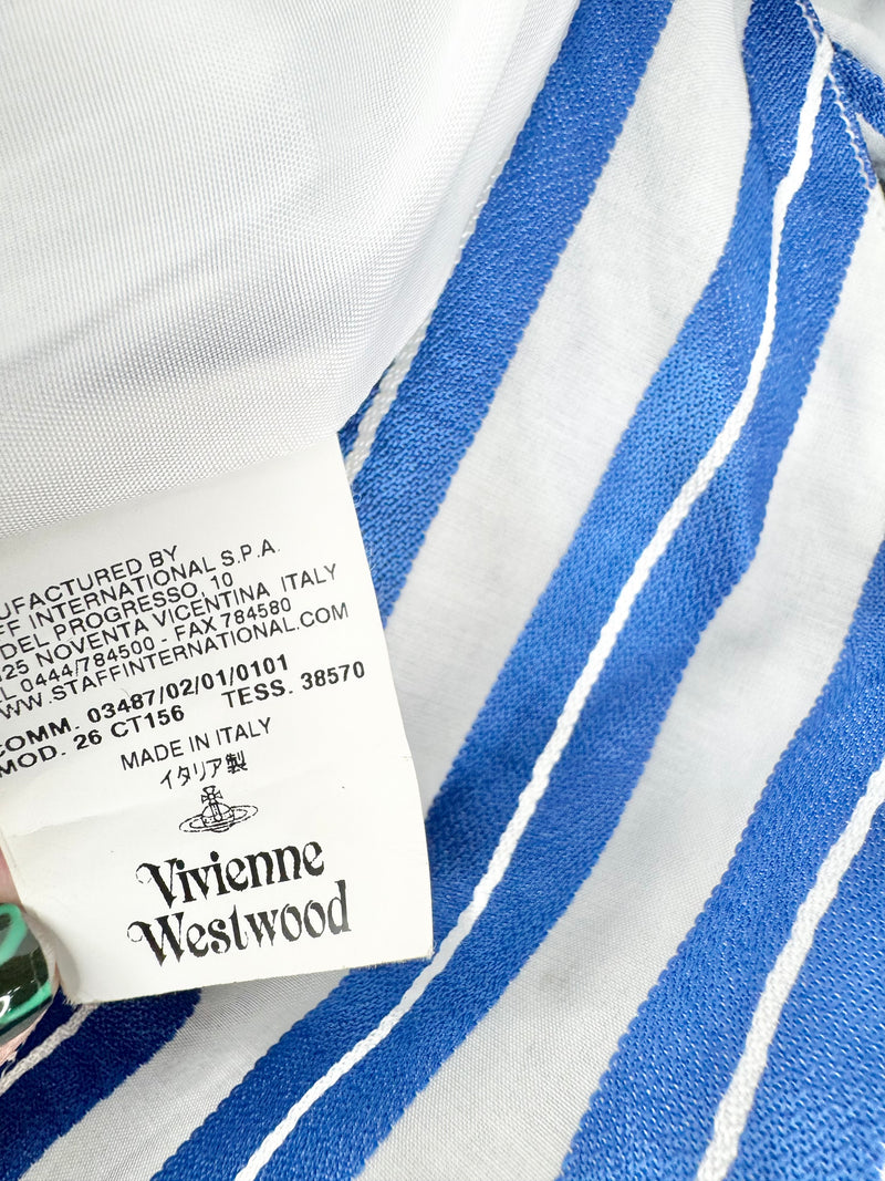 Vivienne Westwood Red Label Blue & White Striped Dress - AU10