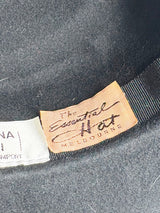 Caterina Lucci Vintage Black Felted Hat