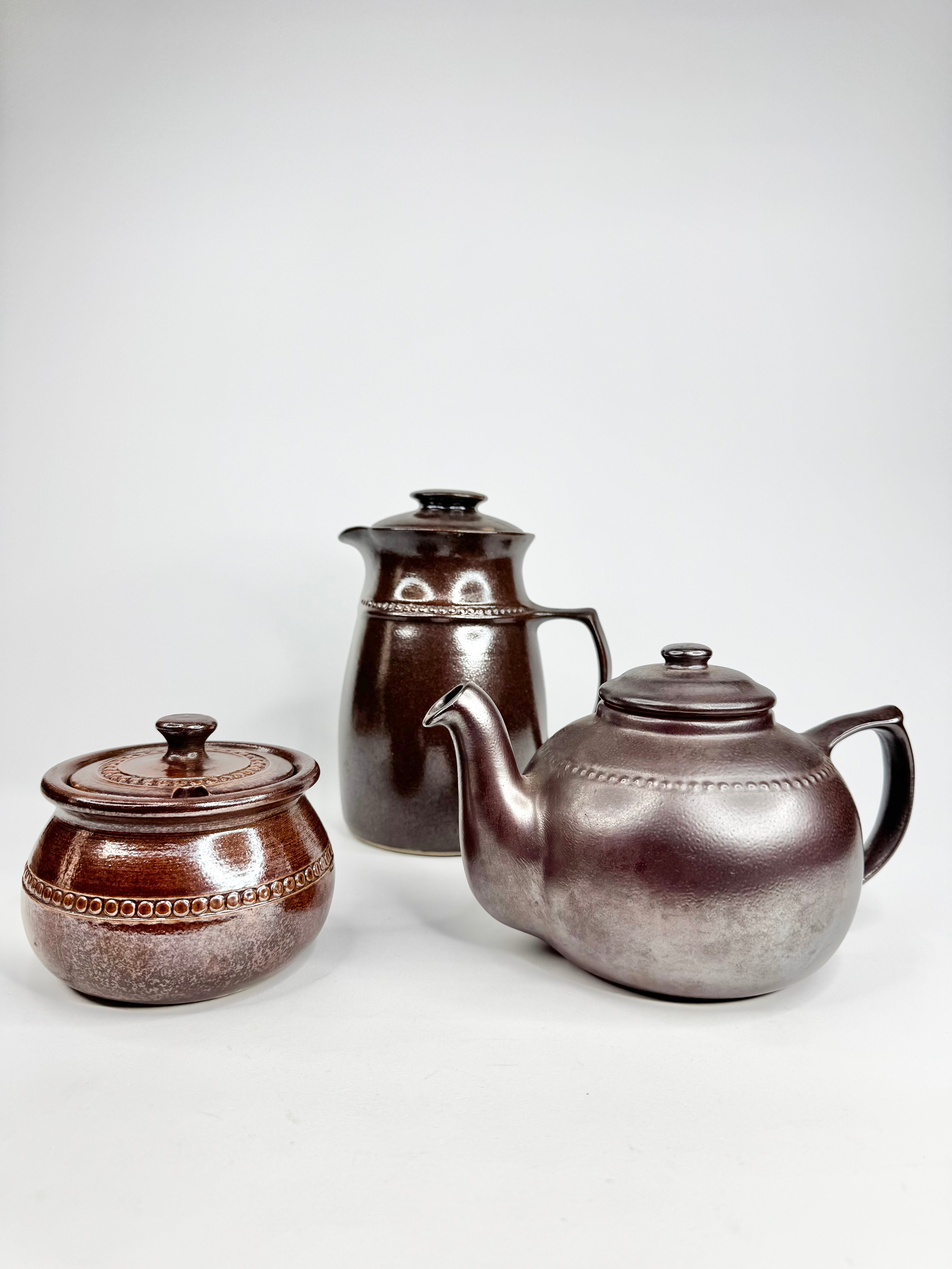 Vintage Bendigo Pottery Teapot, Sugar Bowl & Milk Jug
