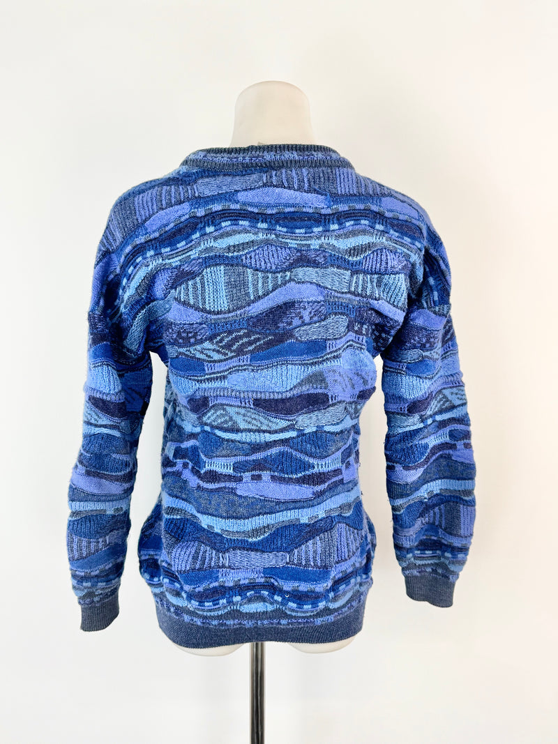 Vintage Purely Australian Clothing Co. Blue Merino Wool Sweater - S