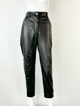 Second Female Buttery Soft Black Leather Slacks - AU8