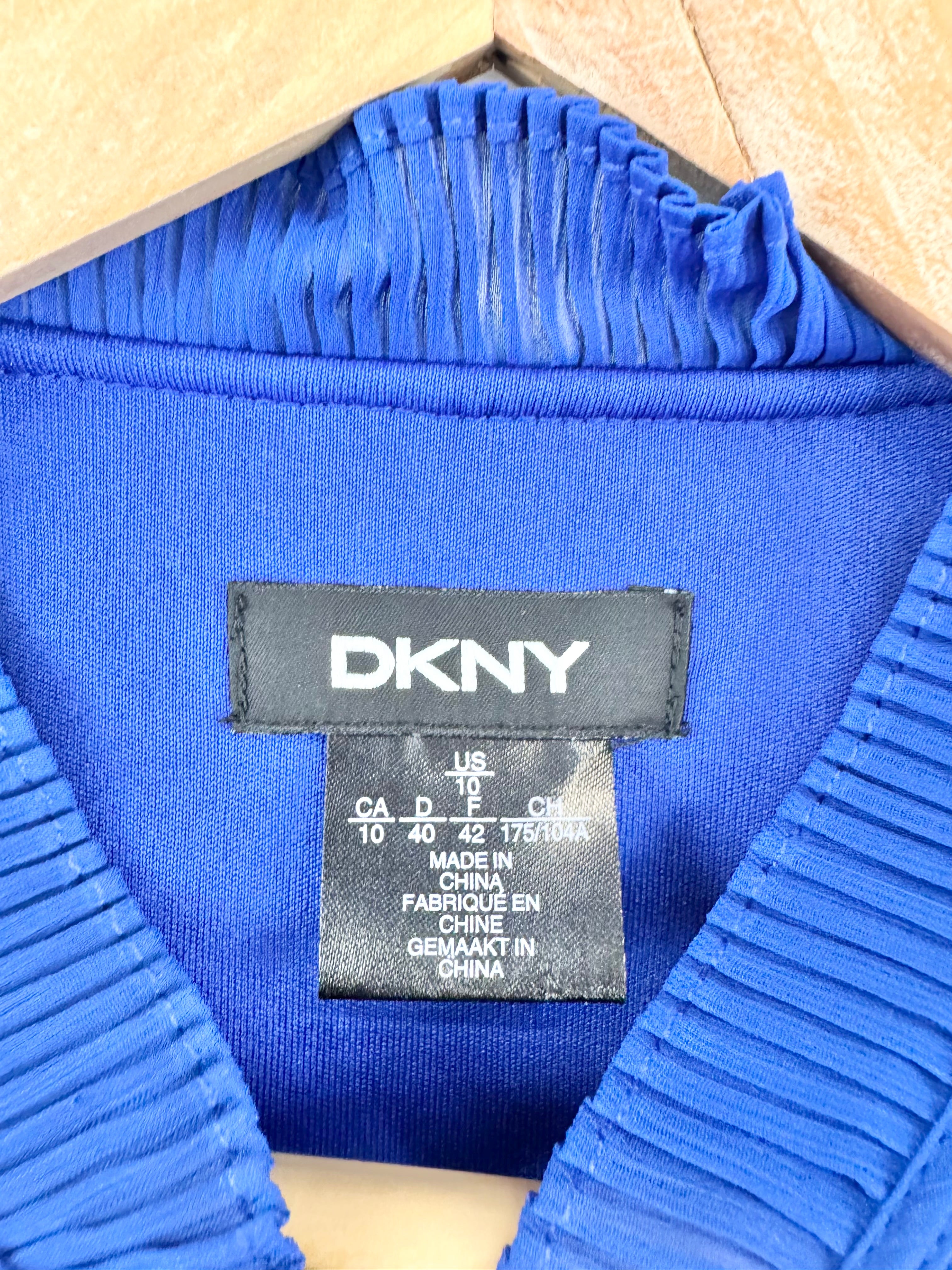 DKNY Cobalt Blue Pleated Dress - AU10